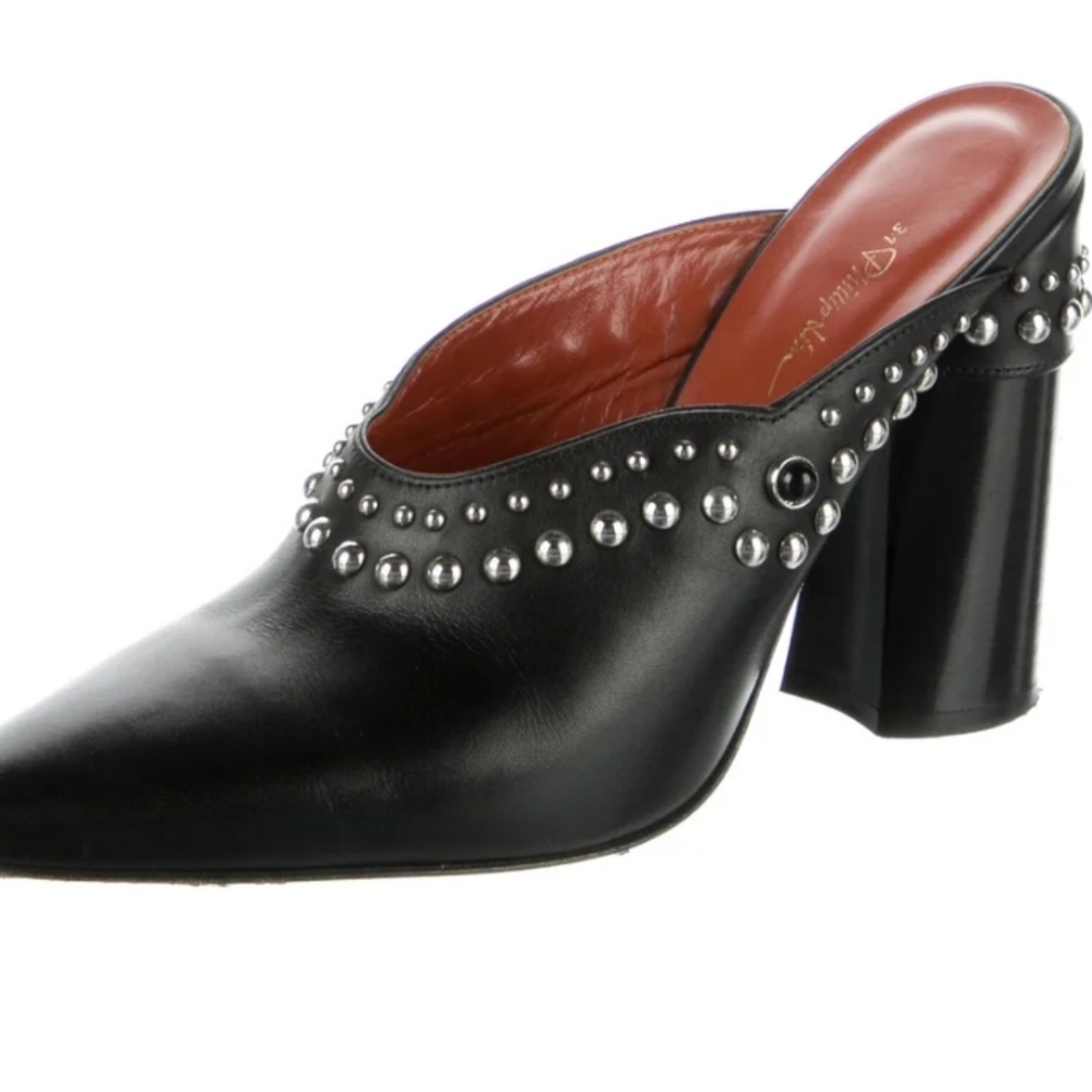 **HP** 3.1 PHILIP LIM Studded Black Leather Booties - Picture 9 of 16